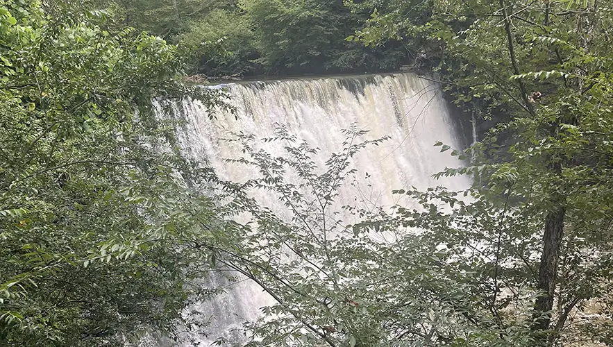 Vickery Creek Falls at Old Mill Park in Roswell GA
