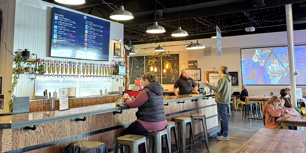 Interior of Schoolhouse Brewing